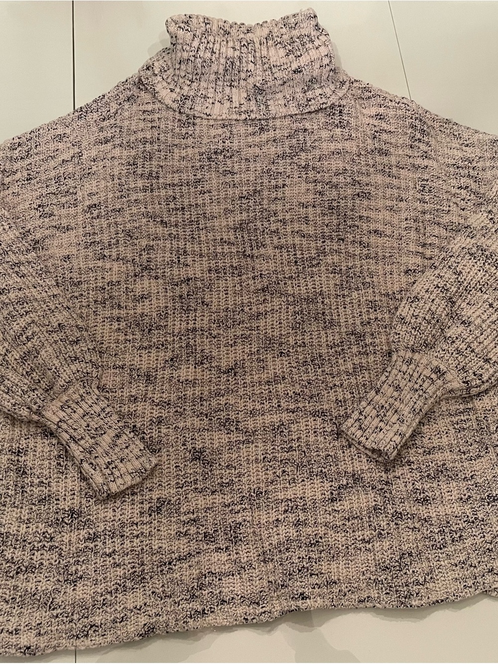 aerie Men's Marled Cream Turtleneck Sweater